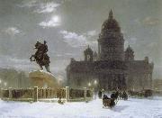 Vasily Surikov Monument to Peter the Great on Senate Squar in St.Petersburg Spain oil painting artist